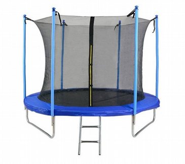 טרמפולינה / קפצית לילדים בקוטר 2.44 מטר / 8FT, כוללת רשת הגנה פנימית וסולם SKY HIGH טרמפולינה / קפצית לילדים בקוטר 2.44 מטר / 8FT, כוללת רשת הגנה פנימית וסולם SKY HIGH