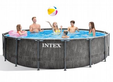בריכת INTEX עמודים עגולה קוטר 457 עומק 122 סדרת GREYWOOD PRISM FRAME דגם 26742 בריכת INTEX עמודים עגולה קוטר 457 עומק 122 סדרת GREYWOOD PRISM FRAME דגם 26742