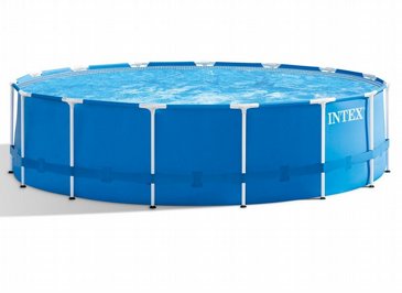 בריכת INTEX עמודים עגולה קוטר 457 עומק 122 סדרת METAL FRAME דגם 28242 בריכת INTEX עמודים עגולה קוטר 457 עומק 122 סדרת METAL FRAME דגם 28242