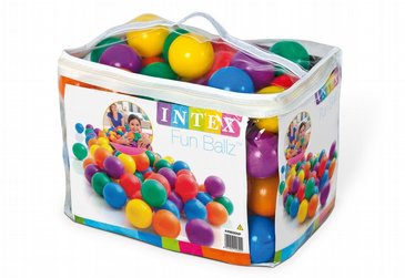 סט של 100 כדורי פלסטיק צבעוניים INTEX, דגם 49600 סט של 100 כדורי פלסטיק צבעוניים INTEX, דגם 49600