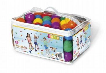 סט של 100 כדורי פלסטיק צבעוניים INTEX סדרת FUN BALLZ מקט 49602 סט של 100 כדורי פלסטיק צבעוניים INTEX סדרת FUN BALLZ מקט 49602