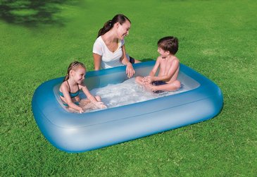 בריכה מלבנית מתנפחת BESTWAY כוללת רצפה מתנפחת ורכה, דגם 51115 בריכה מלבנית מתנפחת BESTWAY כוללת רצפה מתנפחת ורכה, דגם 51115