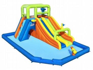 מתנפח מים הכולל מגלשה דו מסלולית+קיר טיפוס+בריכת שיכשוך+מנהרת זחילה+תותח מים, דגם 53368 Bestway מתנפח מים הכולל מגלשה דו מסלולית+קיר טיפוס+בריכת שיכשוך+מנהרת זחילה+תותח מים, דגם 53368 Bestway