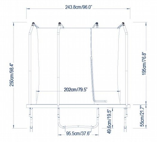 ���������/����� ������/�� BESTWAY ����� 2.44 ���/8FT ������ ��� ���� ������, ���� Xtreme Air ��� 59102