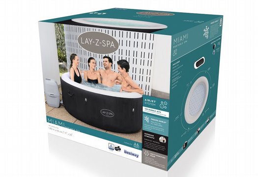 �`���� ����� 60001 ��� Miami AirJet, ���� BESTWAY ,Lay-Z-Spa