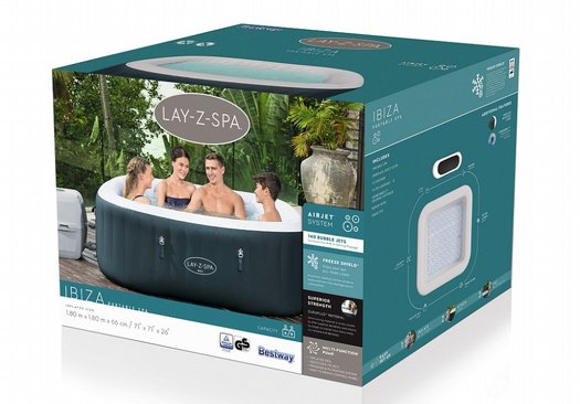 �`���� ����� 60015 ��� Ibiza AirJet, ���� BESTWAY ,Lay-Z-Spa