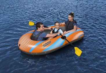 ערכת סירה מתנפחת ל-3 משתמשים, סדרת KONDOR 3000 הכוללת זוג משוטים ומשאבת אוויר BESTWAY דגם 61146 ערכת סירה מתנפחת ל-3 משתמשים, סדרת KONDOR 3000 הכוללת זוג משוטים ומשאבת אוויר BESTWAY דגם 61146