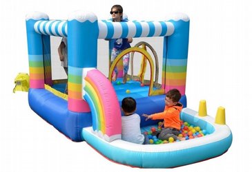 מתקן מתנפח קפיצה+בריכת שעשועים/מים, בעיצוב קשת בענן, אורך:2.90 רוחב:2.00 גובה:1.55, דגם 62112 Jumper ג`אמפר מתקן מתנפח קפיצה+בריכת שעשועים/מים, בעיצוב קשת בענן, אורך:2.90 רוחב:2.00 גובה:1.55, דגם 62112 Jumper ג`אמפר