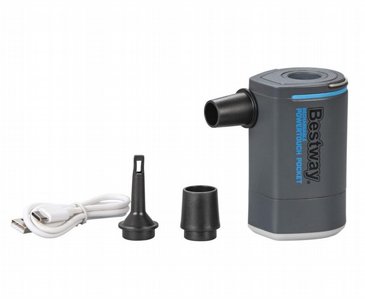משאבת ניפוח אוויר קומפקטית חשמלית נטענת BESTWAY ,USB סדרת PowerTouch Pocket דגם 62322 משאבת ניפוח אוויר קומפקטית חשמלית נטענת BESTWAY ,USB סדרת PowerTouch Pocket דגם 62322