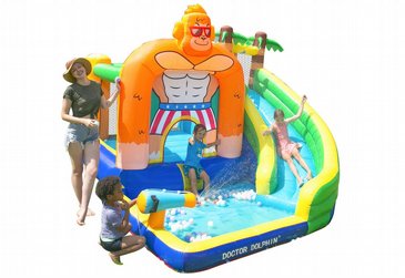 מתקן מים מתנפח הכולל מתקן קפיצות+מגלשה+קיר טיפוס+תותח מים, דגם 73008 DOCTOR DOLPHIN מתקן מים מתנפח הכולל מתקן קפיצות+מגלשה+קיר טיפוס+תותח מים, דגם 73008 DOCTOR DOLPHIN