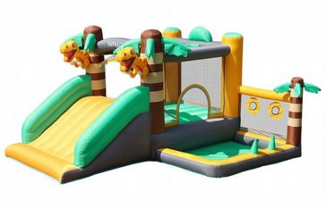 מתקן מתנפח הכולל מתקן קפיצות+מגלשה רחבה+חישוק כדורסל+קליעה למטרה AirMyFun מבית דוקטור דולפין, דגם 82081 מתקן מתנפח הכולל מתקן קפיצות+מגלשה רחבה+חישוק כדורסל+קליעה למטרה AirMyFun מבית דוקטור דולפין, דגם 82081