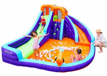 מתקן מים מתנפח הכולל 2 מגלשות+קיר טיפוס+תותח מים, דגם 83006 AirMyFun מבית דוקטור דולפין מתקן מים מתנפח הכולל 2 מגלשות+קיר טיפוס+תותח מים, דגם 83006 AirMyFun מבית דוקטור דולפין