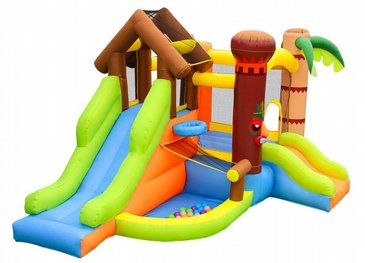 מתקן מתנפח קפיצה + גלישה בעיצוב ג'ונגל כולל 2 מגלשות ובריכת כדורים, ג'אמפי ג'אמפ Jumpy Jump מתקן מתנפח קפיצה + גלישה בעיצוב ג'ונגל כולל 2 מגלשות ובריכת כדורים, ג'אמפי ג'אמפ Jumpy Jump